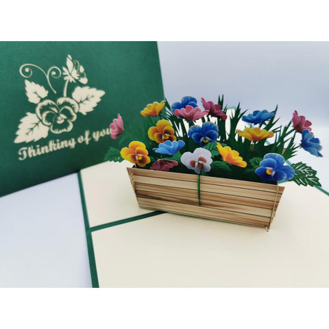 3d Pop up Card - Thinking of you (Flower crate)-Nook & Cranny Gift Store-2019 National Gift Store Of The Year-Ireland-Gift Shop