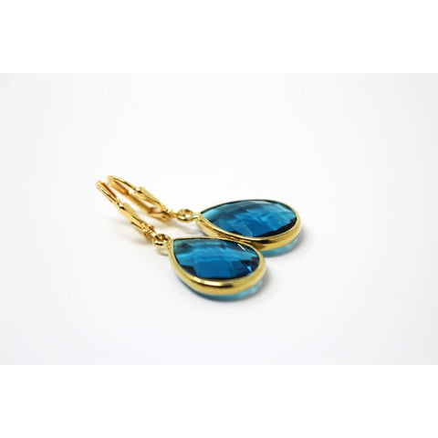 Teal Tear Drops Earrings - Short-Nook & Cranny Gift Store-2019 National Gift Store Of The Year-Ireland-Gift Shop