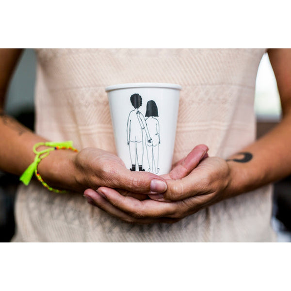 Naked couple porcelain cup - (from behind!)-Nook & Cranny Gift Store-2019 National Gift Store Of The Year-Ireland-Gift Shop