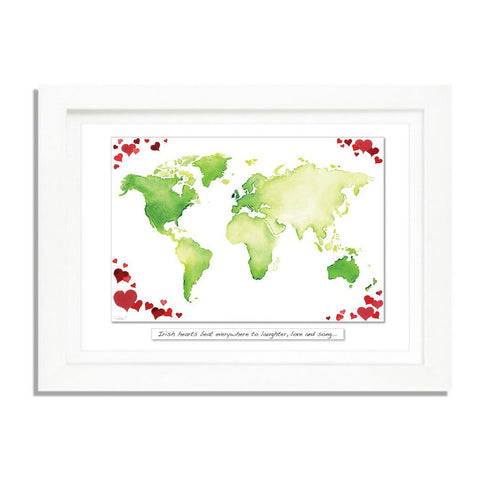 Irish Hearts - Framed Print (Small)-Nook & Cranny Gift Store-2019 National Gift Store Of The Year-Ireland-Gift Shop