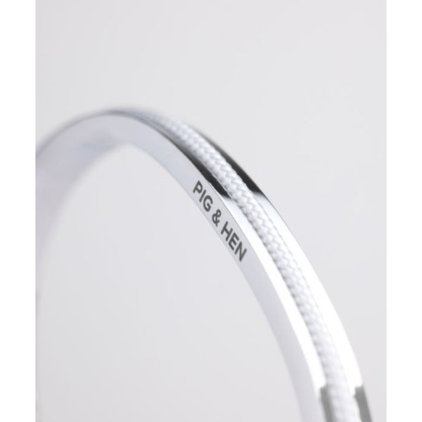 Navarch Bangle Bracelet - White / Light grey / Silver-Nook & Cranny Gift Store-2019 National Gift Store Of The Year-Ireland-Gift Shop
