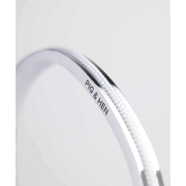 Navarch Bangle Bracelet - White / Light Grey / Silver-Nook & Cranny Gift Store-2019 National Gift Store Of The Year-Ireland-Gift Shop