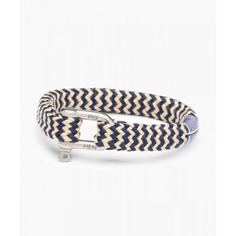 Bombay Barry Bracelet - Navy / Sand / Silver-Nook & Cranny Gift Store-2019 National Gift Store Of The Year-Ireland-Gift Shop