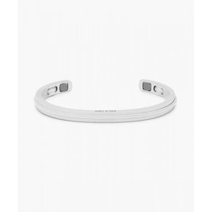 Navarch Bangle Bracelet - White / Light grey / Silver-Nook & Cranny Gift Store-2019 National Gift Store Of The Year-Ireland-Gift Shop