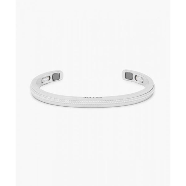 Navarch Bangle Bracelet - White / Light Grey / Silver-Nook & Cranny Gift Store-2019 National Gift Store Of The Year-Ireland-Gift Shop