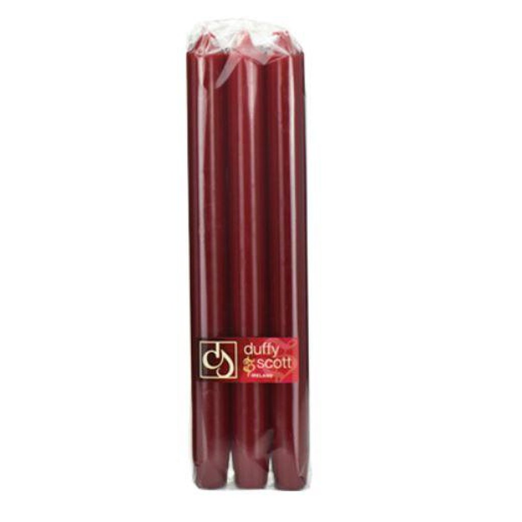 Claret Dinner Candles - 6 Pack (12" x 1")-Nook & Cranny Gift Store-2019 National Gift Store Of The Year-Ireland-Gift Shop