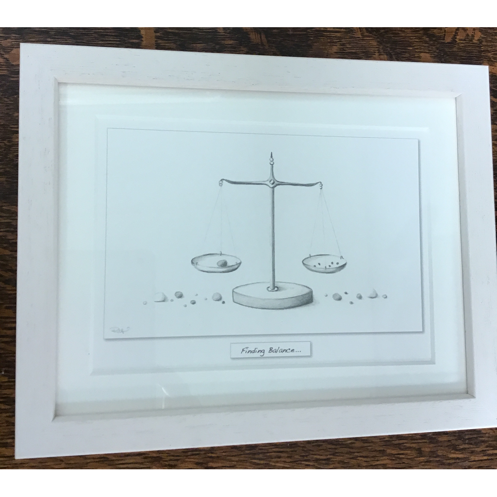 Finding Balance - framed Irish print-Nook & Cranny Gift Store-2019 National Gift Store Of The Year-Ireland-Gift Shop