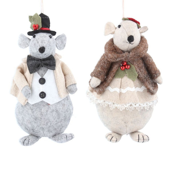 Mix wool Mr Mouse - hanging decoration-Nook & Cranny Gift Store-2019 National Gift Store Of The Year-Ireland-Gift Shop