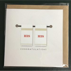 His & His Congratulations - Card-Nook & Cranny Gift Store-2019 National Gift Store Of The Year-Ireland-Gift Shop