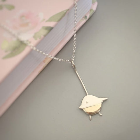Flying Robin Pendant on 18" Sterling Silver Chain - Made in Laois!-Nook & Cranny Gift Store-2019 National Gift Store Of The Year-Ireland-Gift Shop