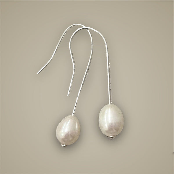 Single Pearl Drop Earrings - Made in Laois!-Nook & Cranny Gift Store-2019 National Gift Store Of The Year-Ireland-Gift Shop