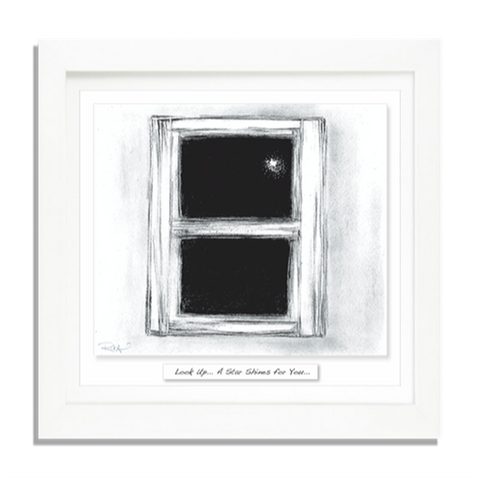 Look up - A Star Shines For You - (Framed Irish Art Print)-Nook & Cranny Gift Store-2019 National Gift Store Of The Year-Ireland-Gift Shop