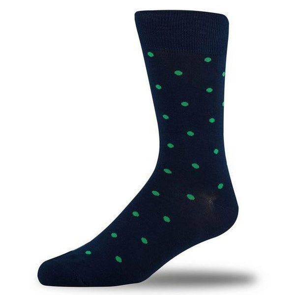 Luxury Bamboo Navy Socks - Spot pattern.-Nook & Cranny Gift Store-2019 National Gift Store Of The Year-Ireland-Gift Shop