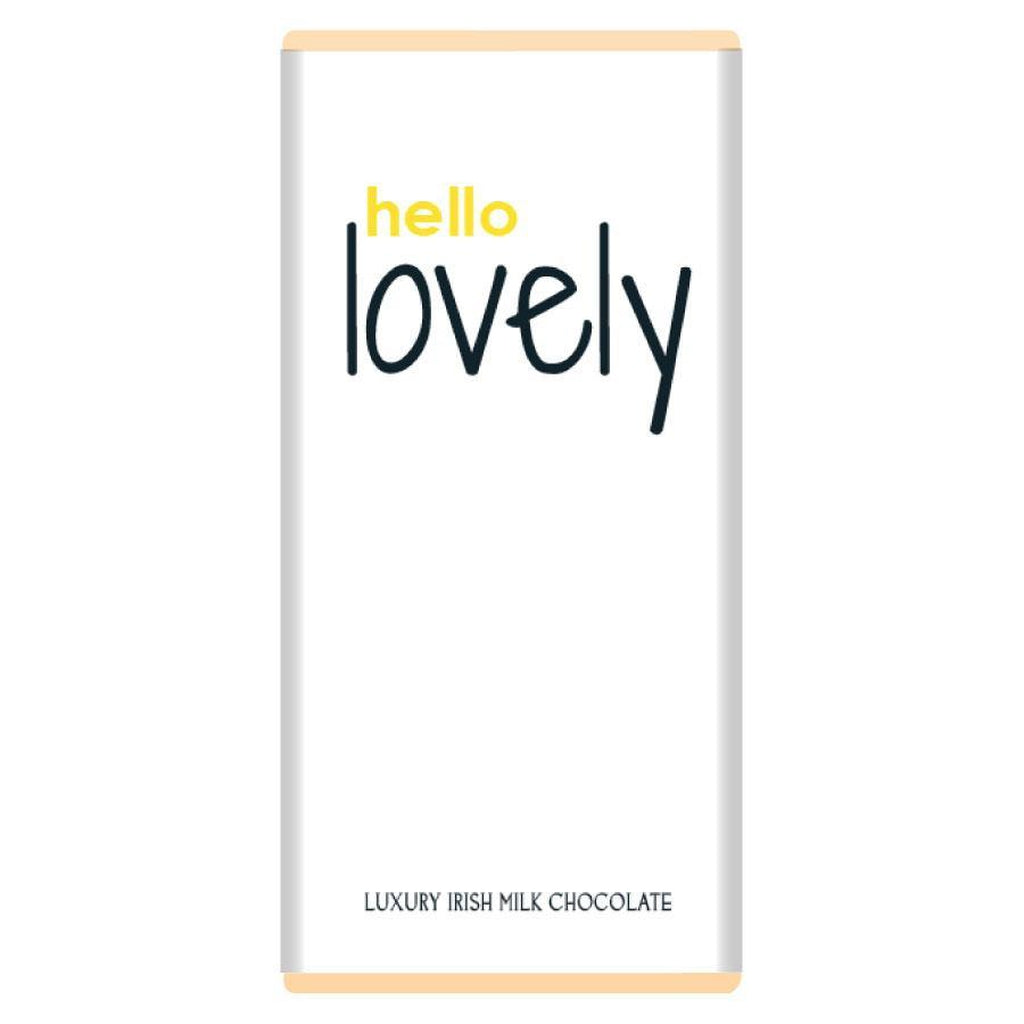 Luxury Irish Milk Chocolate 90g Bar – ‘Hello Lovely..!'-Nook & Cranny Gift Store-2019 National Gift Store Of The Year-Ireland-Gift Shop