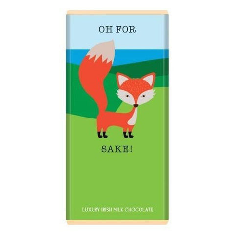 Luxury Irish Milk Chocolate 90g Bar – ‘Oh for fox sake’-Nook & Cranny Gift Store-2019 National Gift Store Of The Year-Ireland-Gift Shop