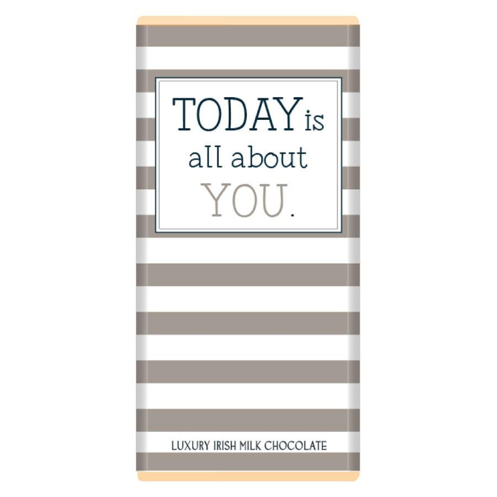 Luxury Irish Milk Chocolate 90g Bar – ‘Today is all about you'...-Nook & Cranny Gift Store-2019 National Gift Store Of The Year-Ireland-Gift Shop