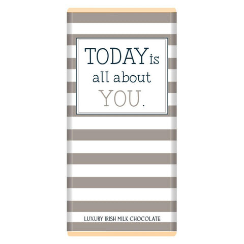 Luxury Irish Milk Chocolate 90g Bar – ‘Today is all about you'...-Nook & Cranny Gift Store-2019 National Gift Store Of The Year-Ireland-Gift Shop
