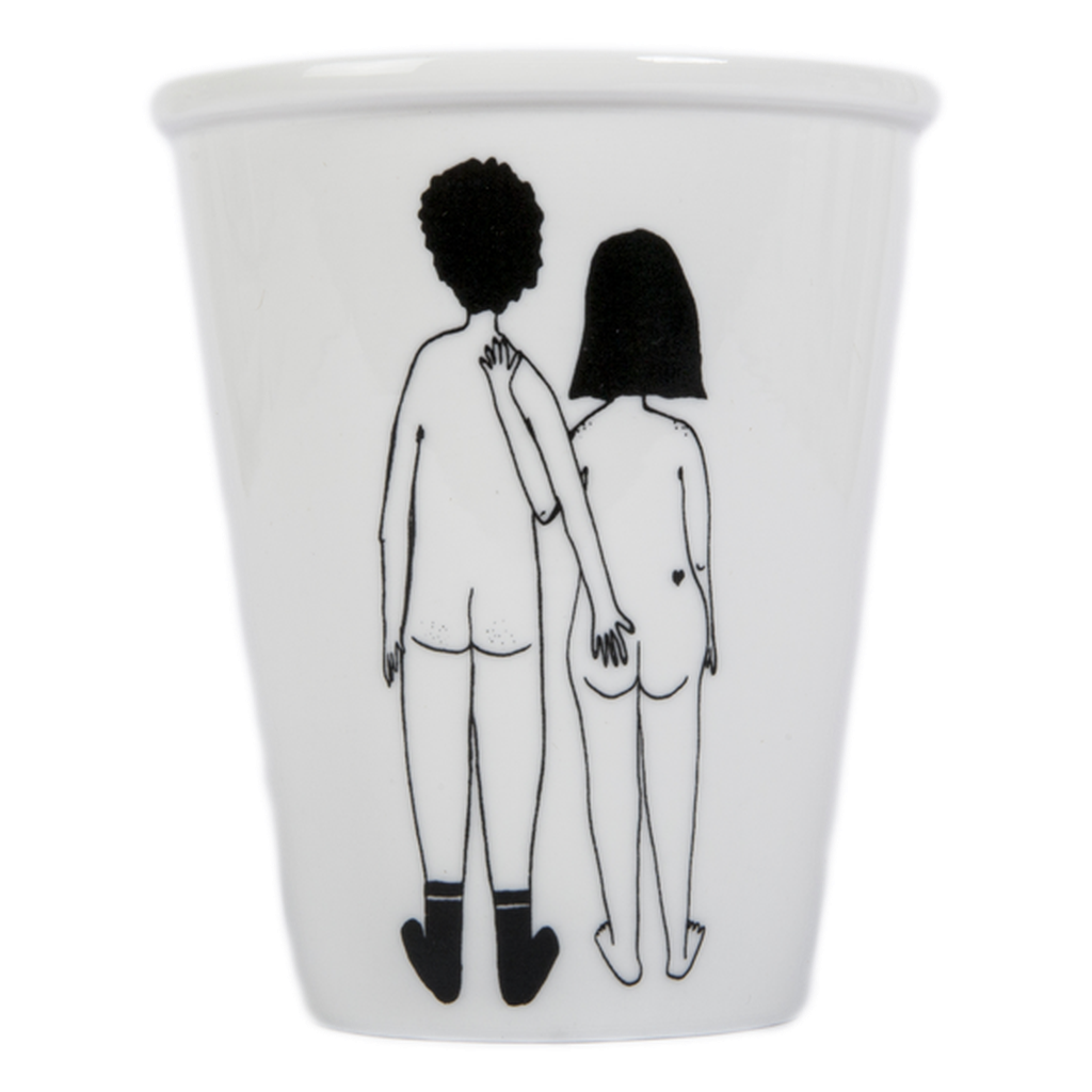Naked couple porcelain cup - (from behind!)-Nook & Cranny Gift Store-2019 National Gift Store Of The Year-Ireland-Gift Shop
