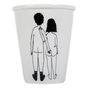 Naked couple porcelain cup - (from behind!)-Nook & Cranny Gift Store-2019 National Gift Store Of The Year-Ireland-Gift Shop