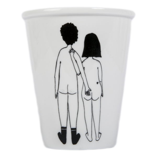 Naked couple porcelain cup - (from behind!)-Nook & Cranny Gift Store-2019 National Gift Store Of The Year-Ireland-Gift Shop