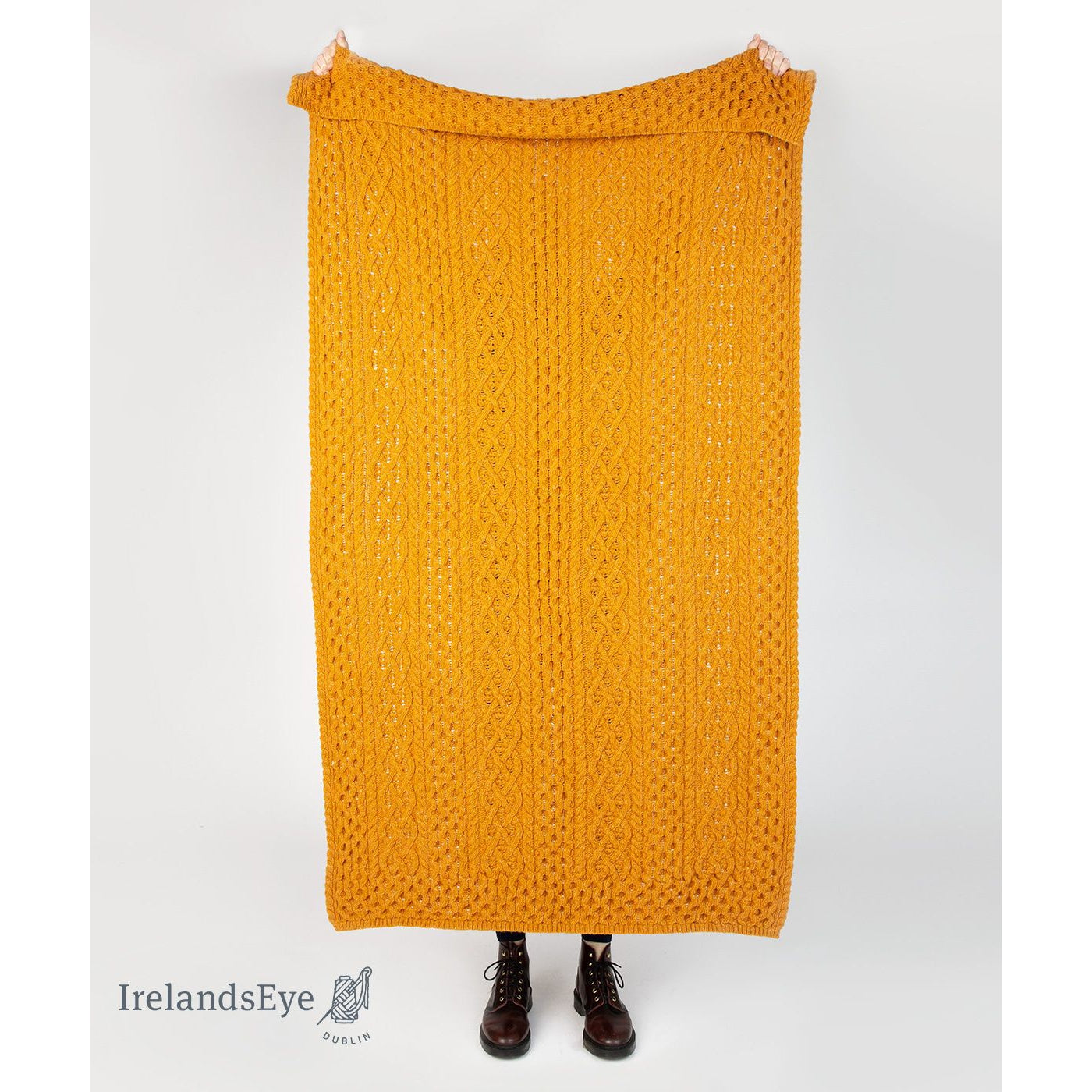 Luxe Aran Throw Terracotta Nook & Cranny