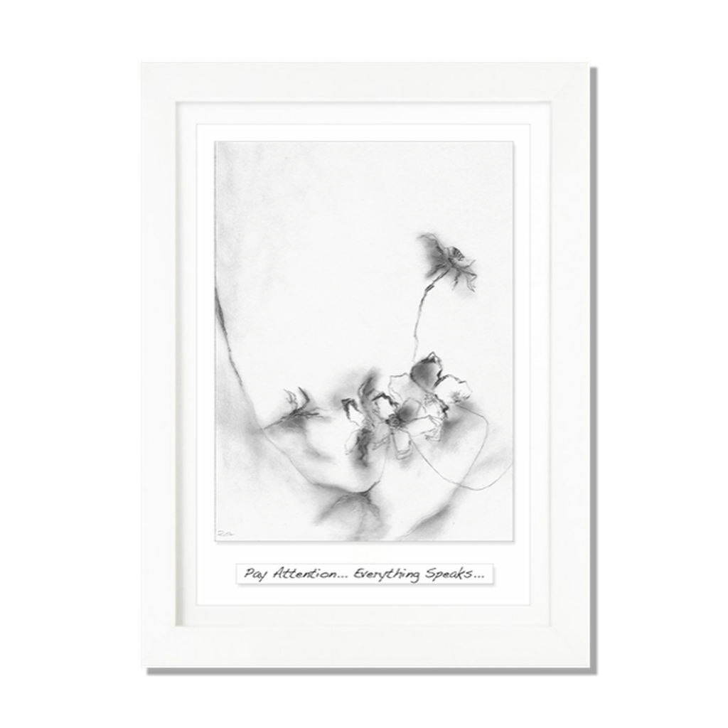 Pay Attention ...Everything Speaks... Framed Irish Art Print-Nook & Cranny Gift Store-2019 National Gift Store Of The Year-Ireland-Gift Shop