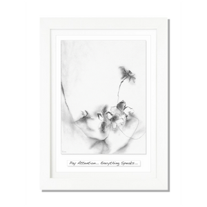 Pay Attention ...Everything Speaks... Framed Irish Art Print-Nook & Cranny Gift Store-2019 National Gift Store Of The Year-Ireland-Gift Shop