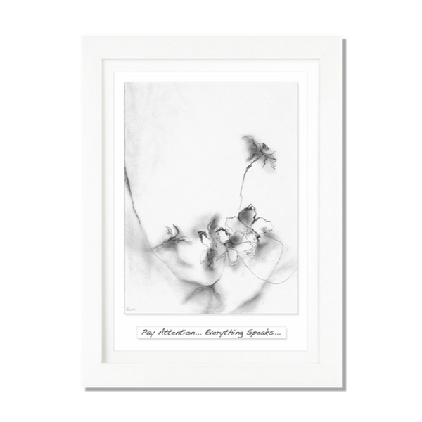Pay Attention ...Everything Speaks... Framed Irish Art Print-Nook & Cranny Gift Store-2019 National Gift Store Of The Year-Ireland-Gift Shop