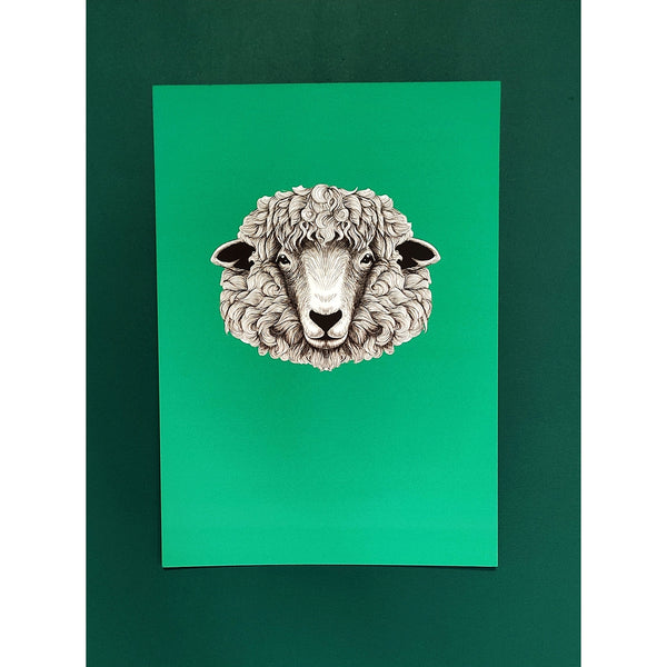 Funky black/white sheep - A4 Print-Nook & Cranny Gift Store-2019 National Gift Store Of The Year-Ireland-Gift Shop