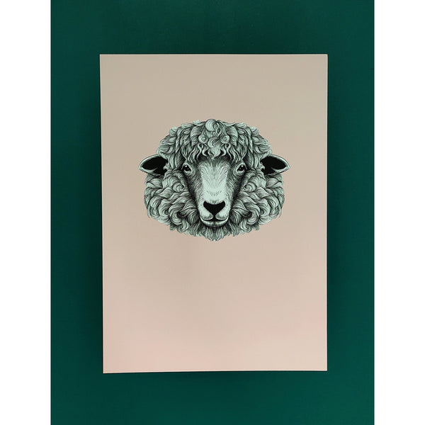 Funky black/white sheep - A4 Print-Nook & Cranny Gift Store-2019 National Gift Store Of The Year-Ireland-Gift Shop