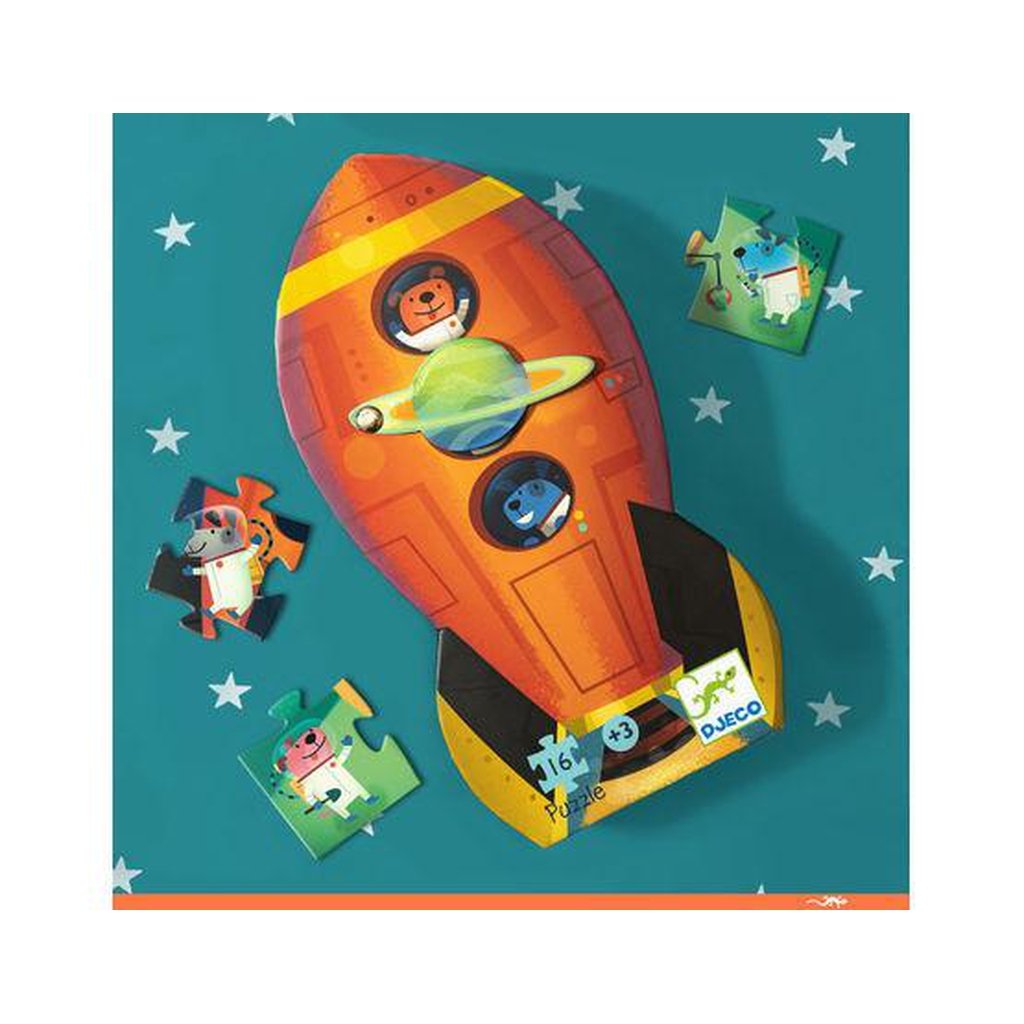 Silhouette puzzle - spaceship 16pcs-Nook & Cranny Gift Store-2019 National Gift Store Of The Year-Ireland-Gift Shop