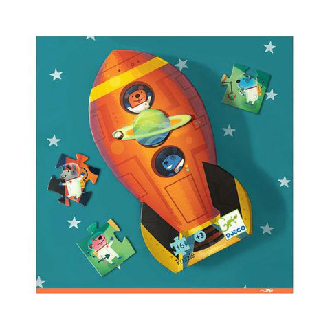 Silhouette puzzle - spaceship 16pcs-Nook & Cranny Gift Store-2019 National Gift Store Of The Year-Ireland-Gift Shop