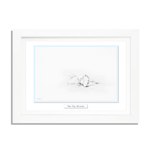 ‘Ten Tiny Miracles' - Blue Framed Irish Art Print-Nook & Cranny Gift Store-2019 National Gift Store Of The Year-Ireland-Gift Shop