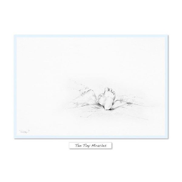 ‘Ten Tiny Miracles' - Blue Framed Irish Art Print-Nook & Cranny Gift Store-2019 National Gift Store Of The Year-Ireland-Gift Shop