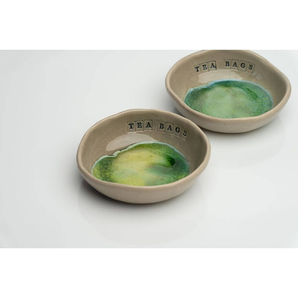 Irish Ceramic Teabags Bowl (Handcrafted)-Nook & Cranny Gift Store-2019 National Gift Store Of The Year-Ireland-Gift Shop