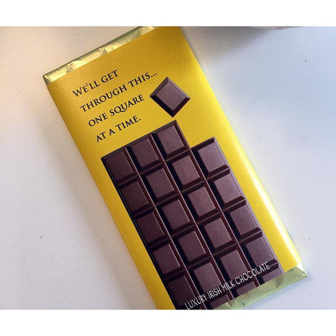 We'll get through this one square at a time- Luxury Irish Milk Chocolate 90g Bar-Nook & Cranny Gift Store-2019 National Gift Store Of The Year-Ireland-Gift Shop