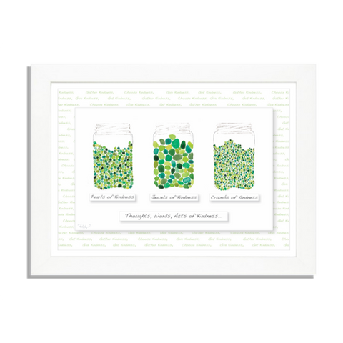 Crumbs, Pearls and Jewels of Kindness - Framed Irish Art Print-Nook & Cranny Gift Store-2019 National Gift Store Of The Year-Ireland-Gift Shop